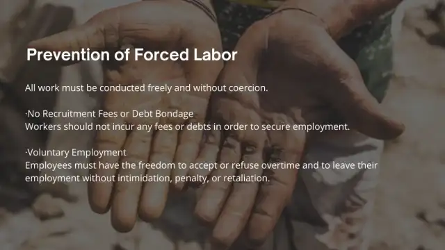 Prevention of forced labour and responsible recruitment